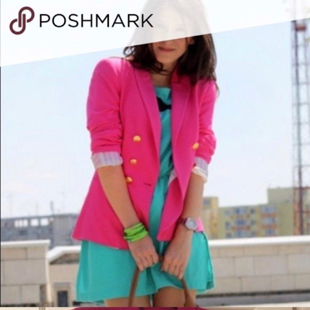 🔥GIORGIO ARMANI HOT PINK DOUBLE BREASTED BLAZER!